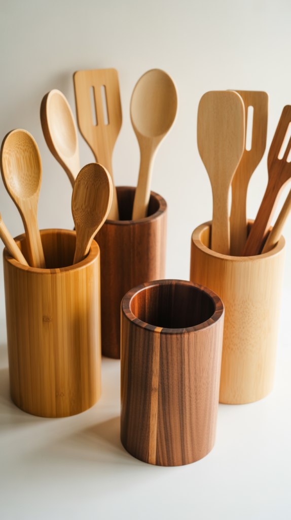 Wooden Utensil Holders