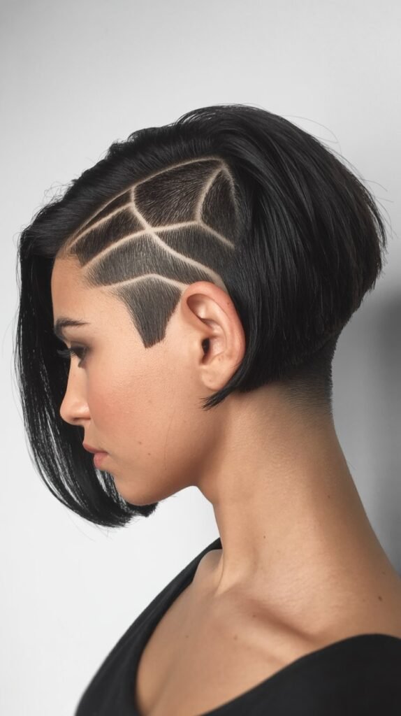  Angled Bob with Nape Undercut