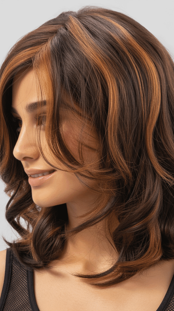 25 Beautiful Brown Wig with Caramel Highlights 23 Brown Wig with Caramel Highlights for Active Lifestyles