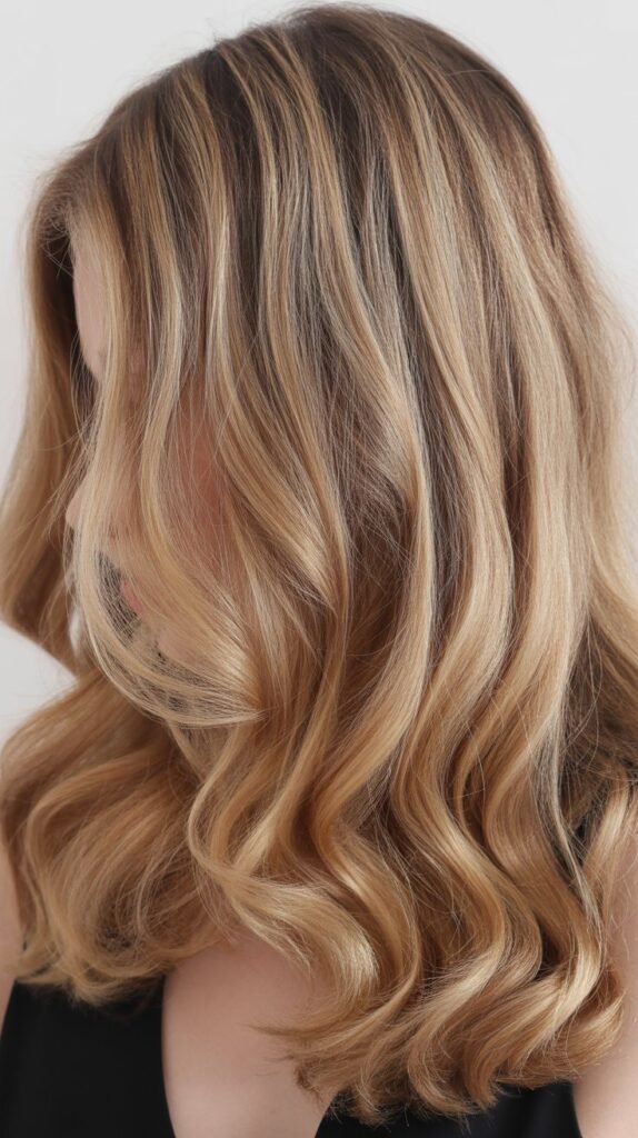 Champagne Blonde with Mushroom Lowlights