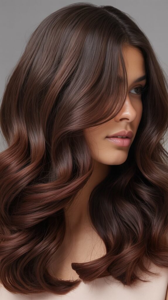  Espresso Balayage with Chocolate Cherry Tones