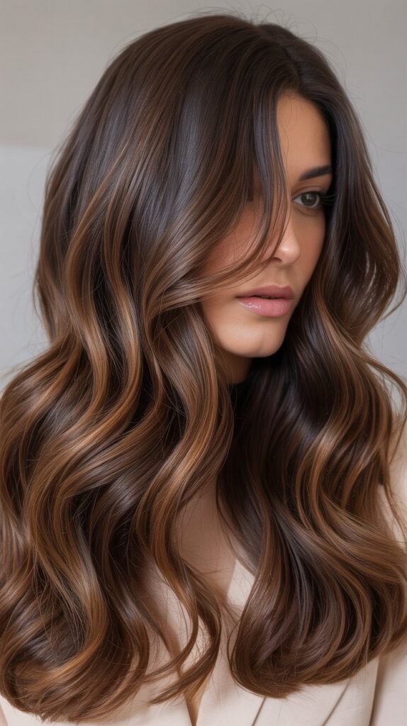 Espresso Balayage for Long Hair