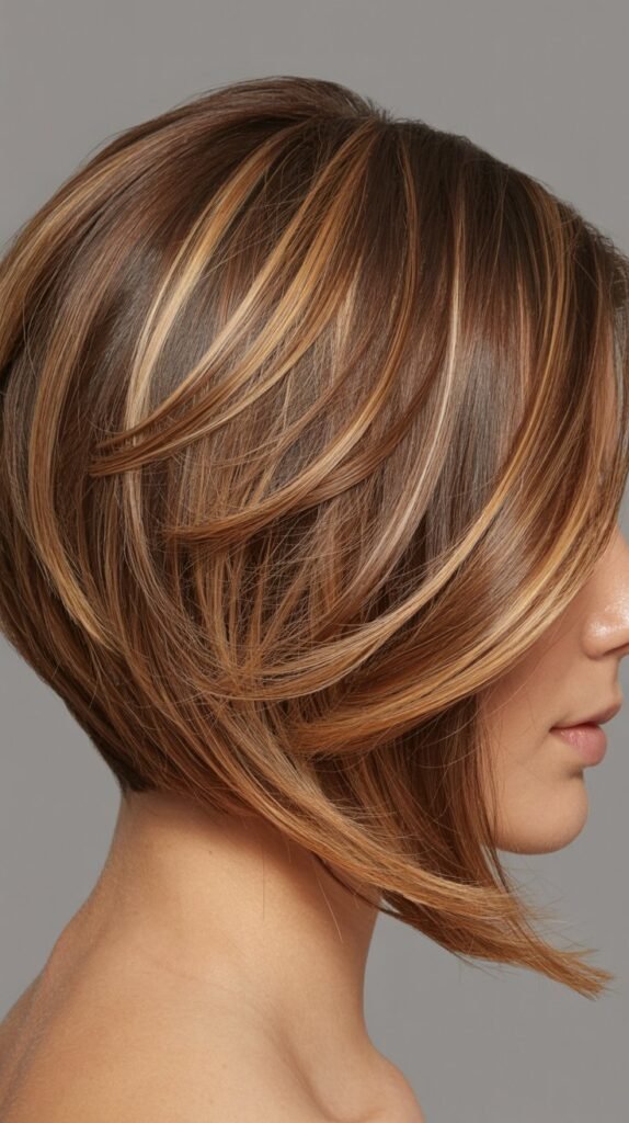 Stacked Bob with Balayage Highlights