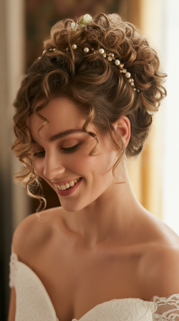 Best Updo Wedding Hairstyles for Curly Hair