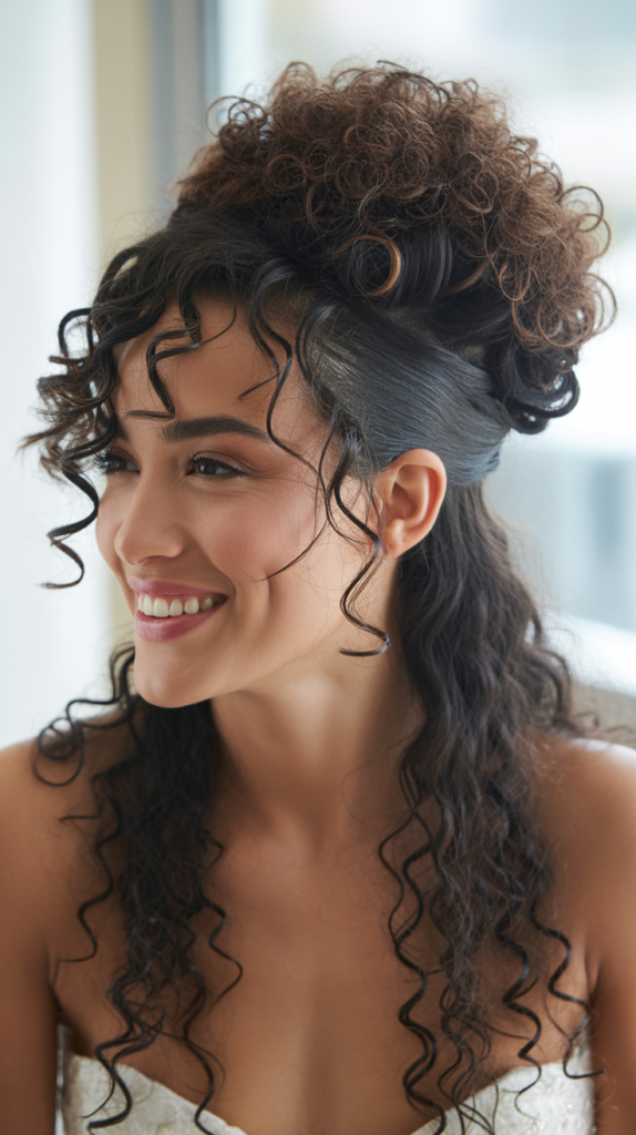  Curly Mohawk-Inspired Updo