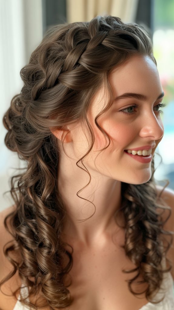  Braided Updo with Curly Accents