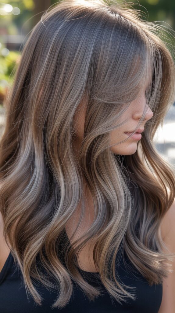 25 Flattering Light Ash Brown Hair Ideas for 2025 18 Ash Brown Babylights with Lowlights