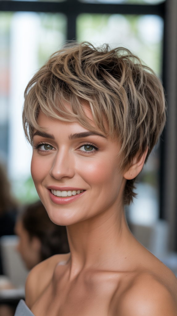 Messy Pixie for Thick Hair