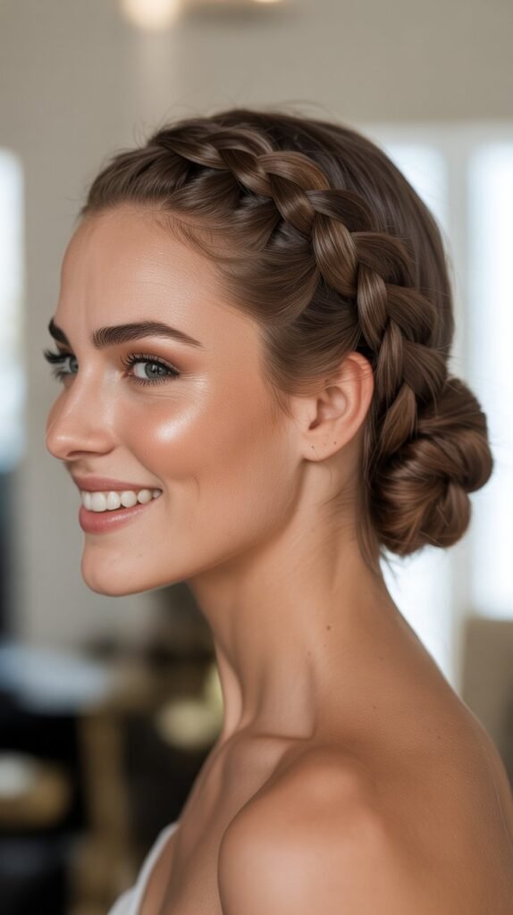 Side Braid Bun