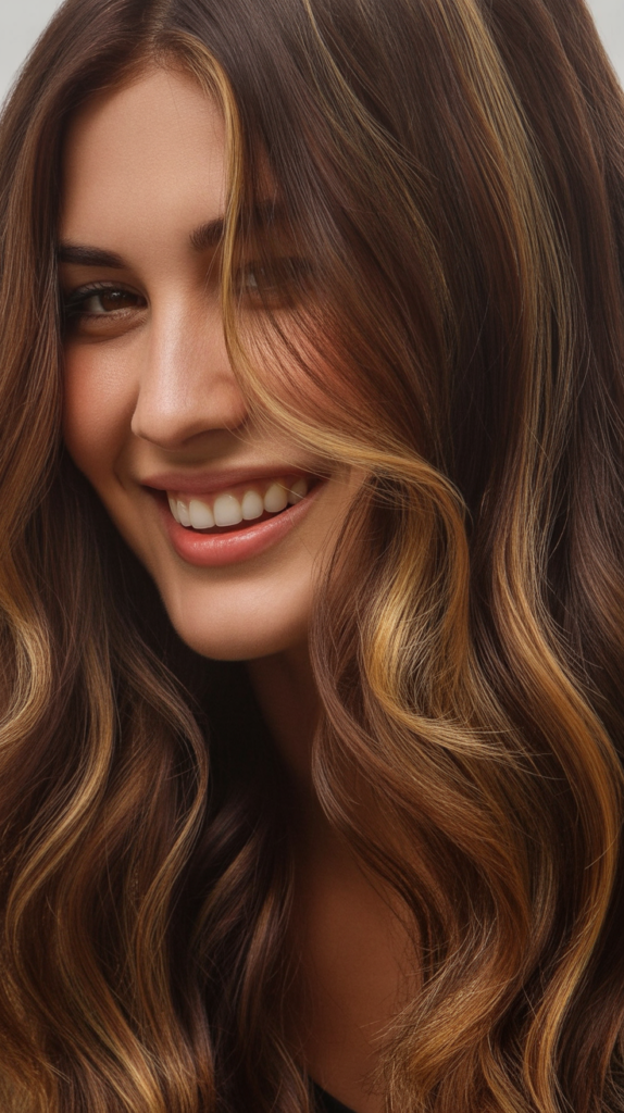 Chocolate Truffle Brown with Gold Flecks