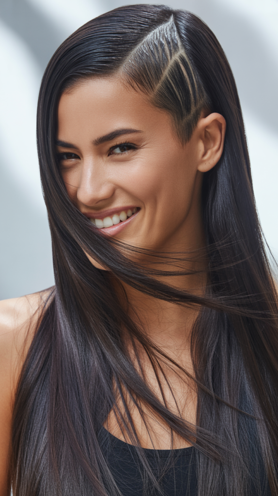 Extreme Side Part with Undercut Reveal