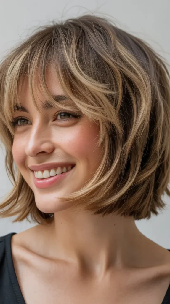 Bob with Deep Side Part