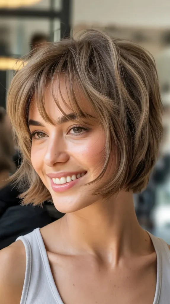 Choppy Bob with Disconnected Bangs