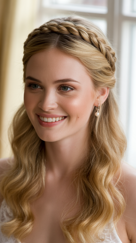 Half-Up with Crown Braid