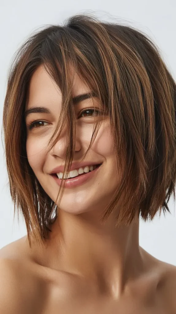 Choppy Bob with Disconnected Layers