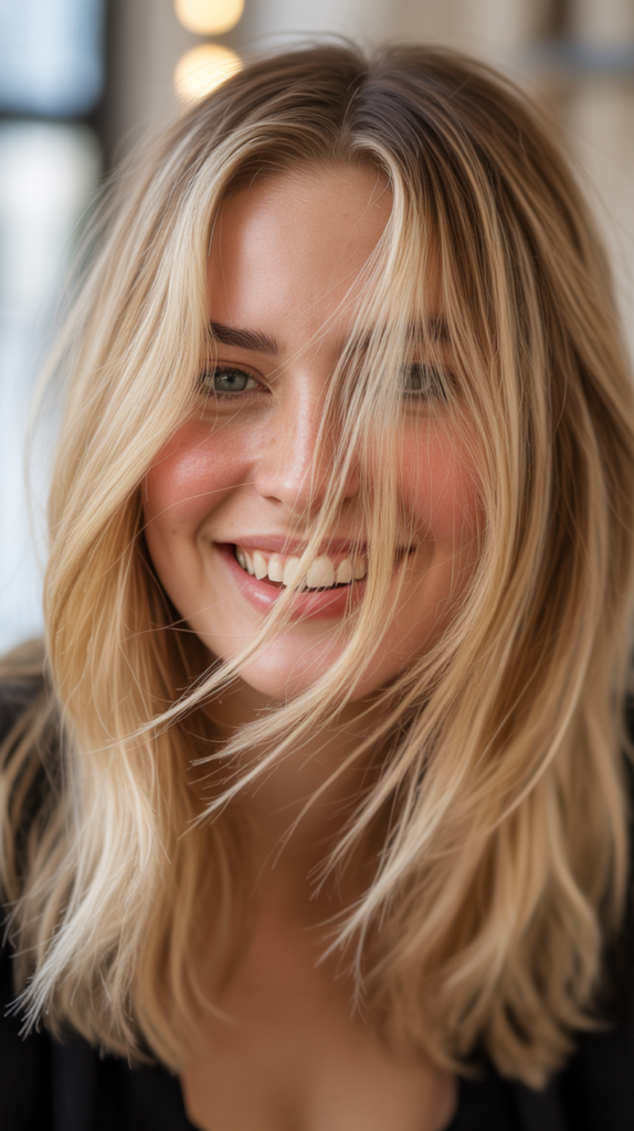 Face-Framing Blonde Highlights