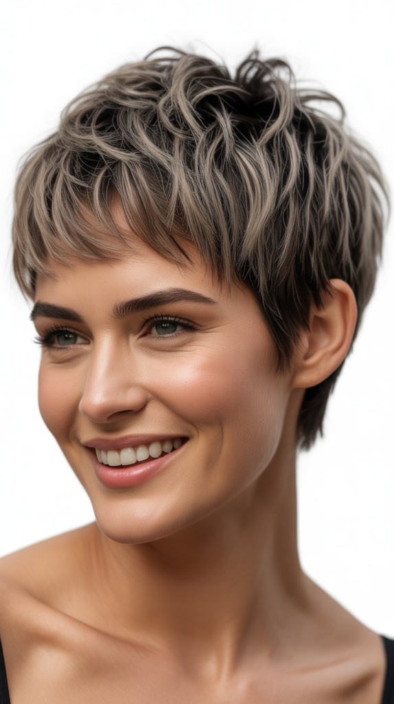 Choppy Pixie with Razor Cut Edges