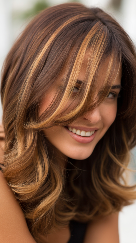 Chunky Caramel Highlights for Bold Dimension