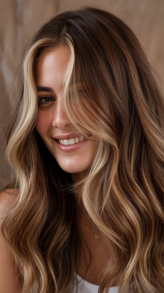 Toffee Brown with Sun-Kissed Blonde Money Piece