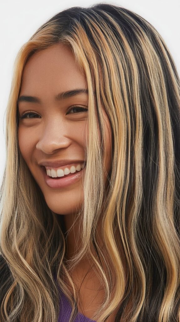 Full-Head Fine Blonde Highlights