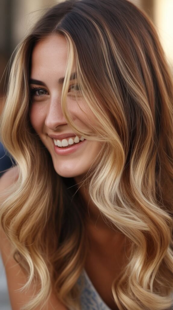 Blonde Ombré on Brown Base