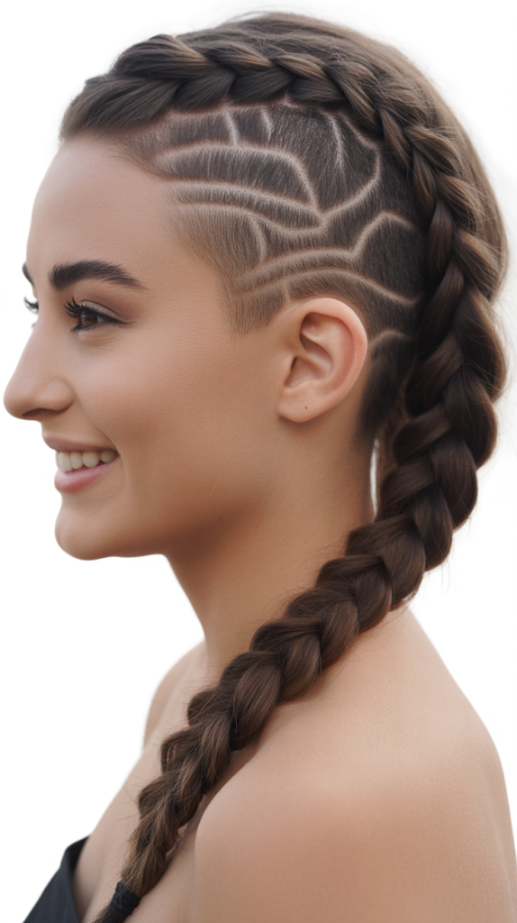  Side Braid with Undercut Design
