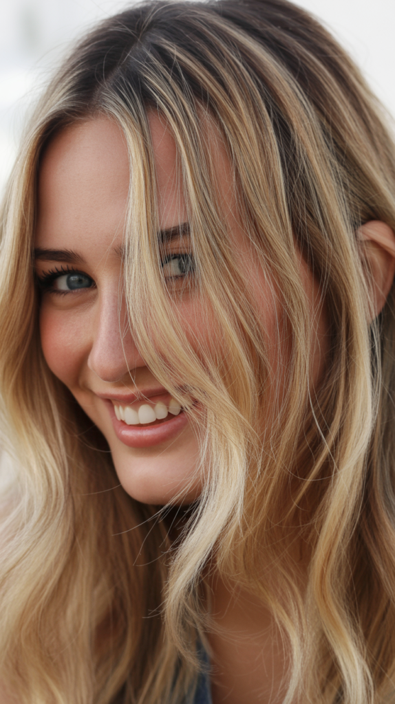 Blonde Highlights with Darker Roots (Shadow Root)