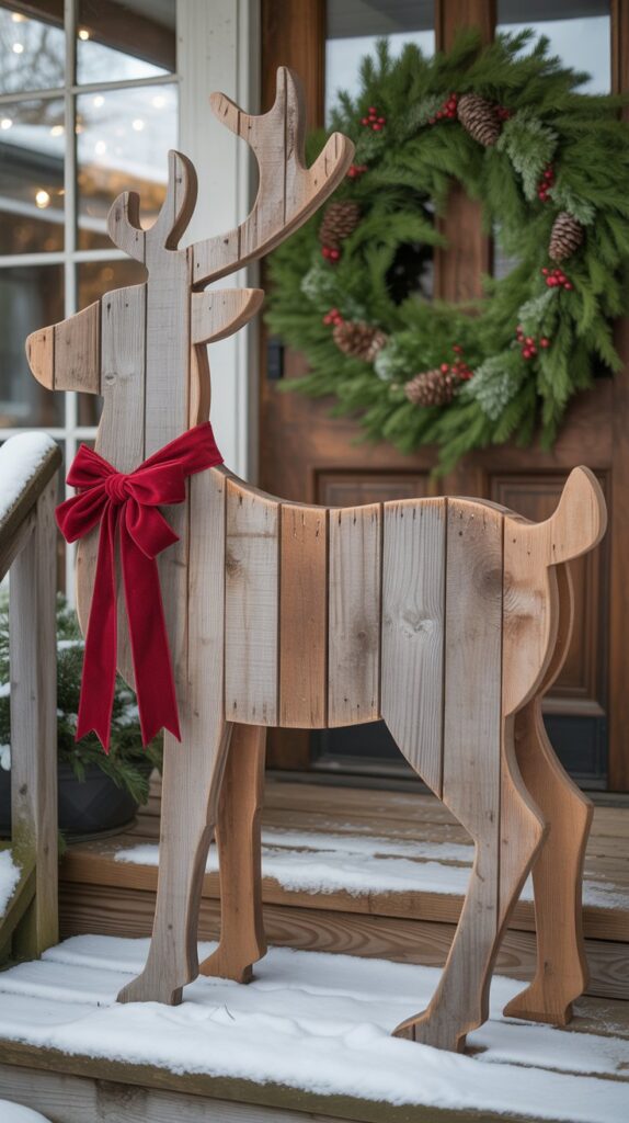 33 Profitable Rustic Christmas Wood Crafts for 2025 9 Rustic Wooden Reindeer Decorations