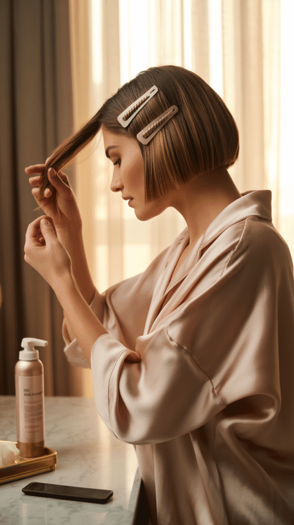 Best 37 Flattering Stacked Inverted Bob Haircuts for Thin Fine Hair 33 Stacked Bob with Nighttime Hair Care Routines