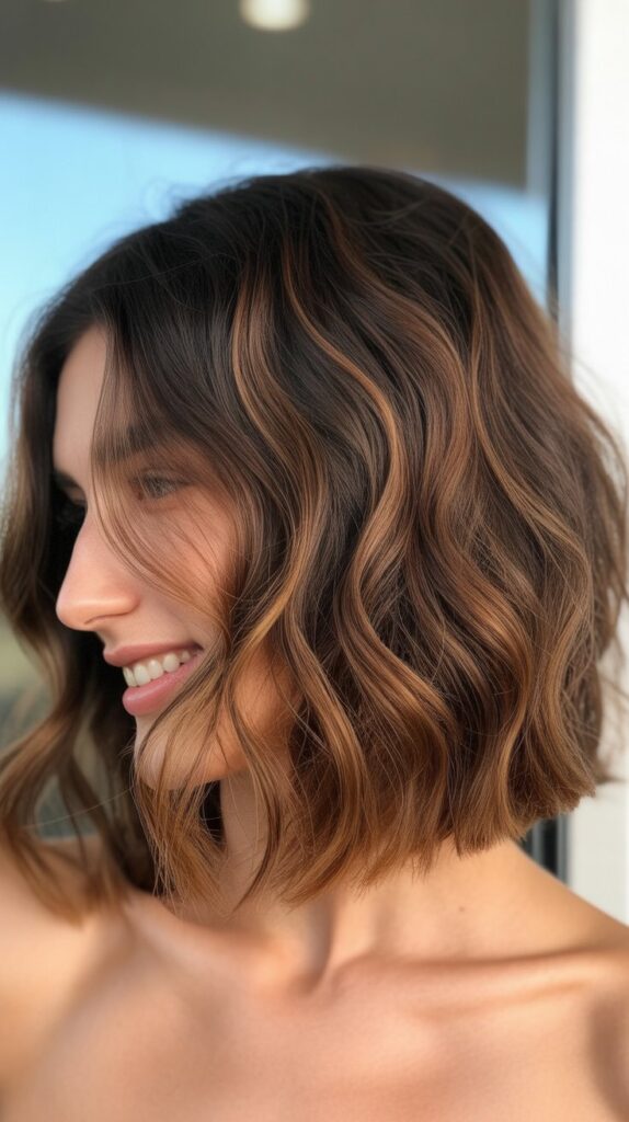 27+ Trendy Lowlights for Short Brown Hair on Brunettes 8 Mocha Lowlights for Medium Brown Hair