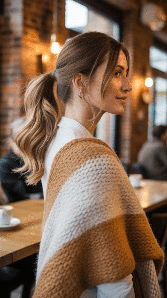 27 Cute Winter Hairstyles for School 17 Low Side Ponytail