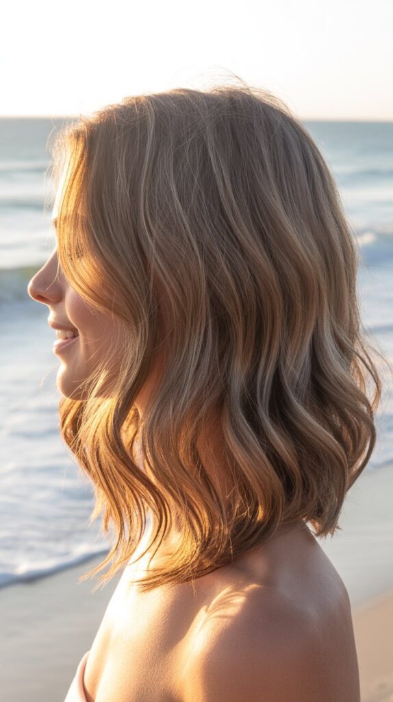 25 Flattering Light Ash Brown Hair Ideas for 2025 21 Ash Brown Beach Waves Color