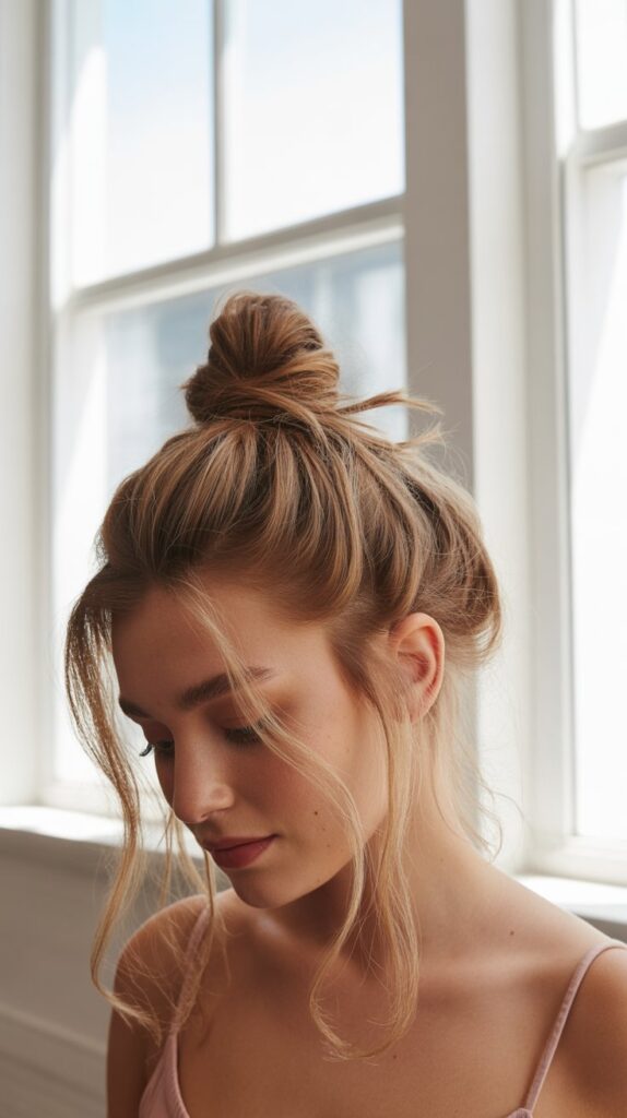 30 Cute Simple Hairstyles You Can Do in Under 5 Minutes 2 a lifestyle photograph of a young woman EczHNe6tQQiiO7Dh45HD4w ri1K1Xw6Q6KGJVTSzEZ MA