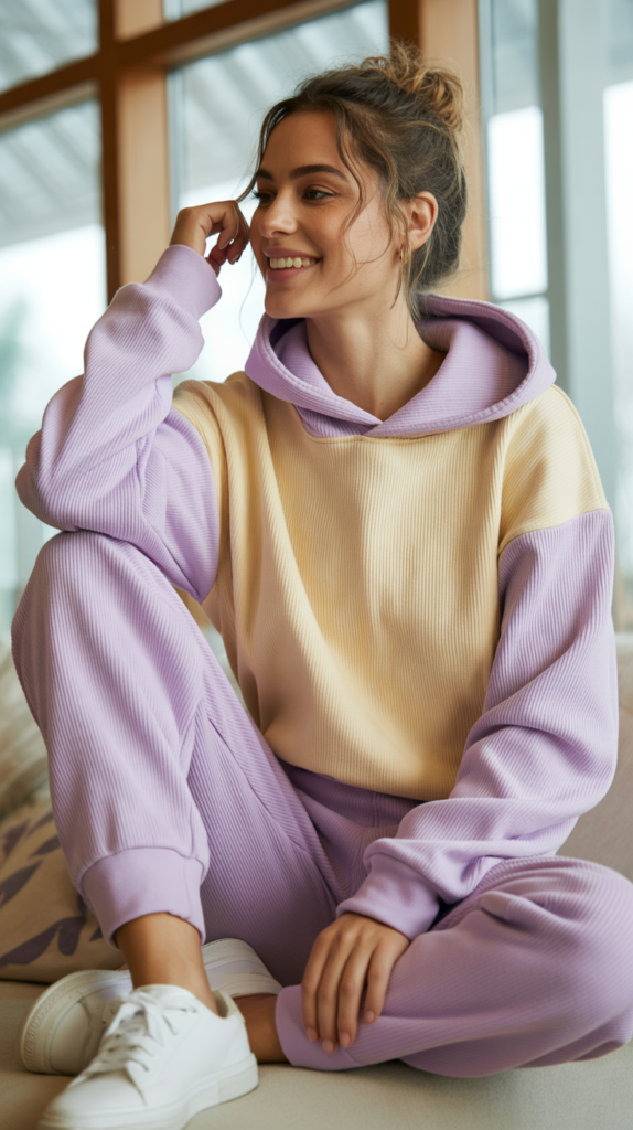 Matching Sweatsuit in Pastel Tones