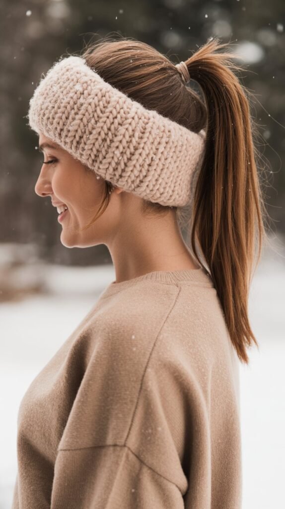 High Ponytail Through Beanie Hole