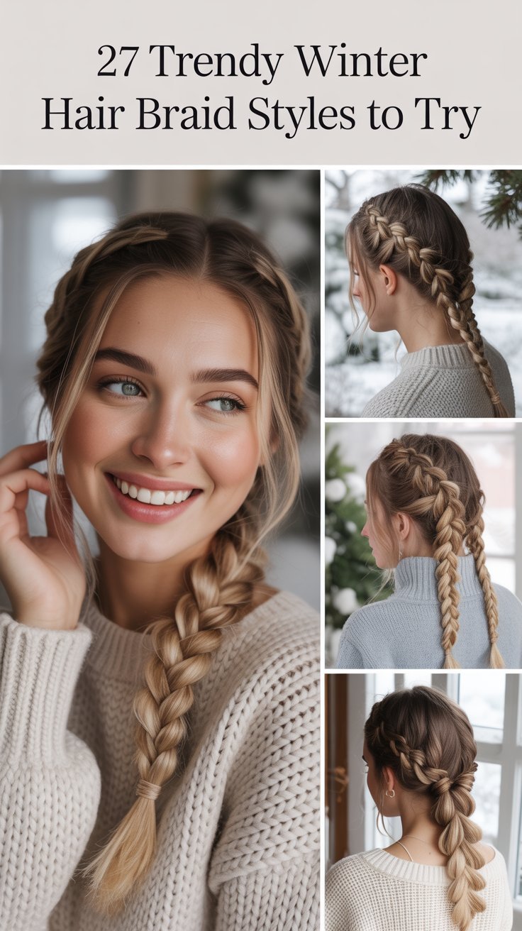 27 Trendy Winter Hair Braid Styles to Try