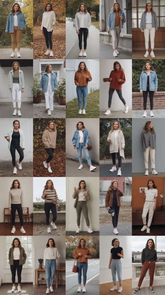 33 Sporty Casual Fall Outfits for Women with Sneakers