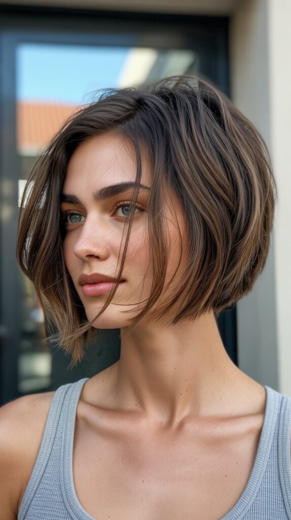 Best 32+ Inverted Layered Bob Hairstyles with Stacked Cuts Trendy Upgrade 28 Inverted Bob with Stacked Layers and Lived-In Texture