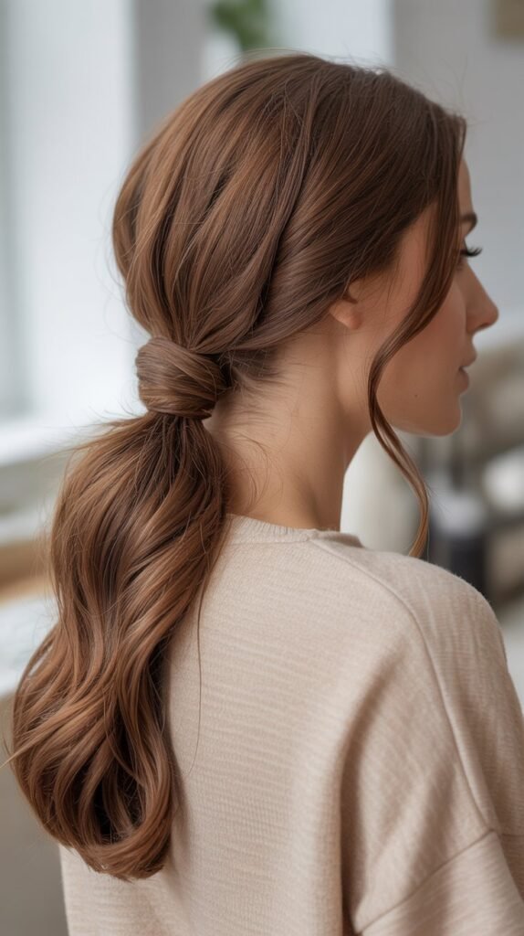 The Wrapped Low Ponytail