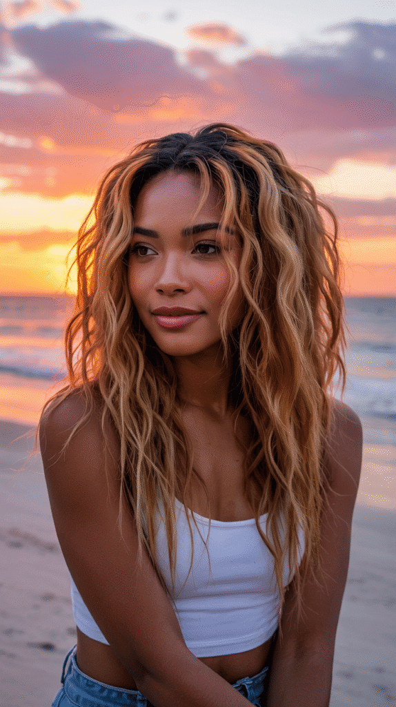 27 Flattering Blonde Hair Highlights for Black Women 4 Golden Blonde Ombre