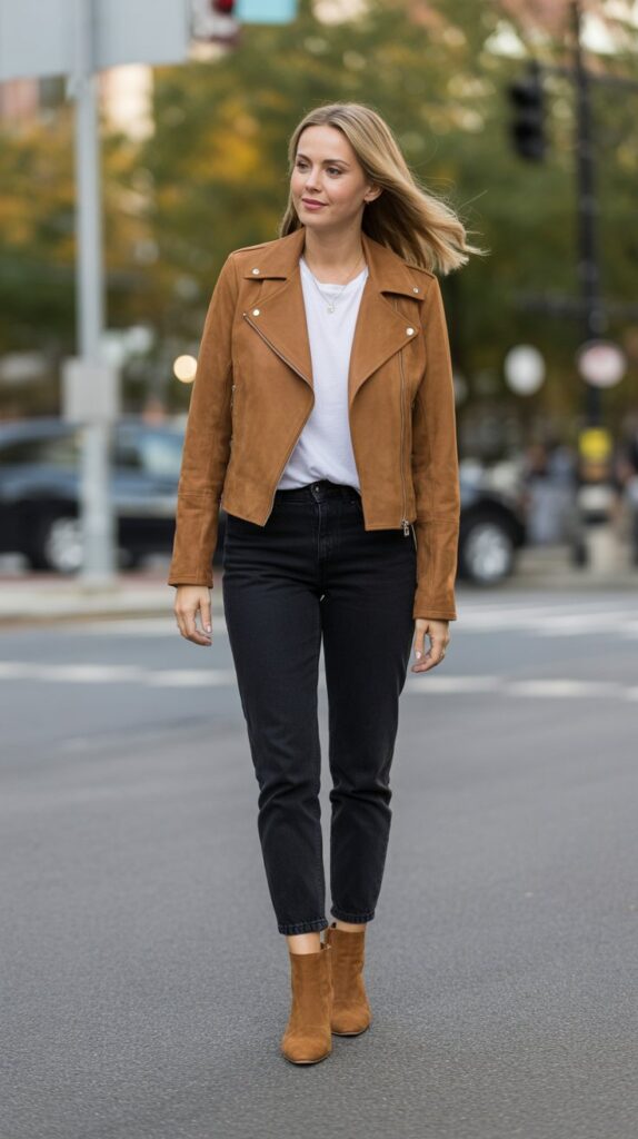 32 Chic Casual Fall Outfits for Women in Their 30s 25 The Suede Accents Addition