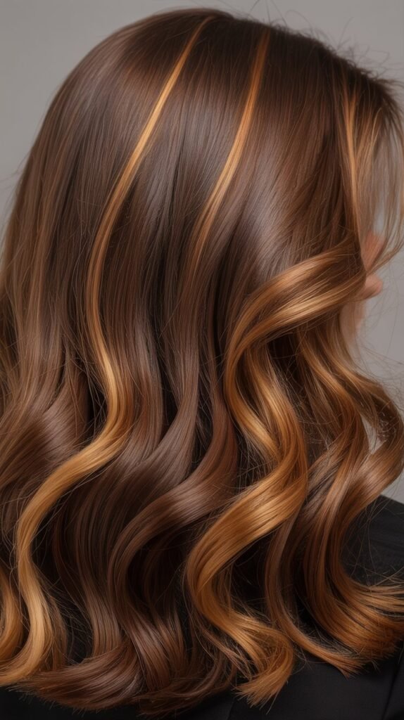 Maple Brown with Golden Balayage