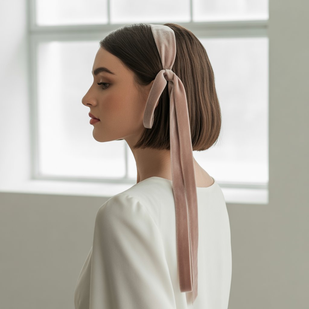 Sleek Bob with Ribbon Detail