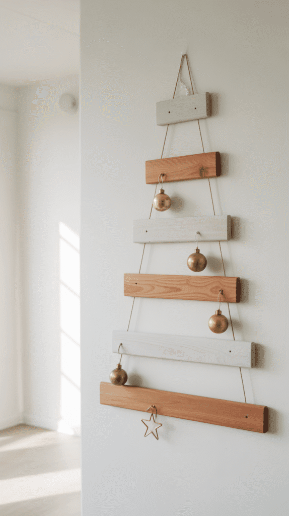 Top 33+ DIY Wooden Christmas Trees Anyone Can Make 8 Minimalist Wooden Plank Tree