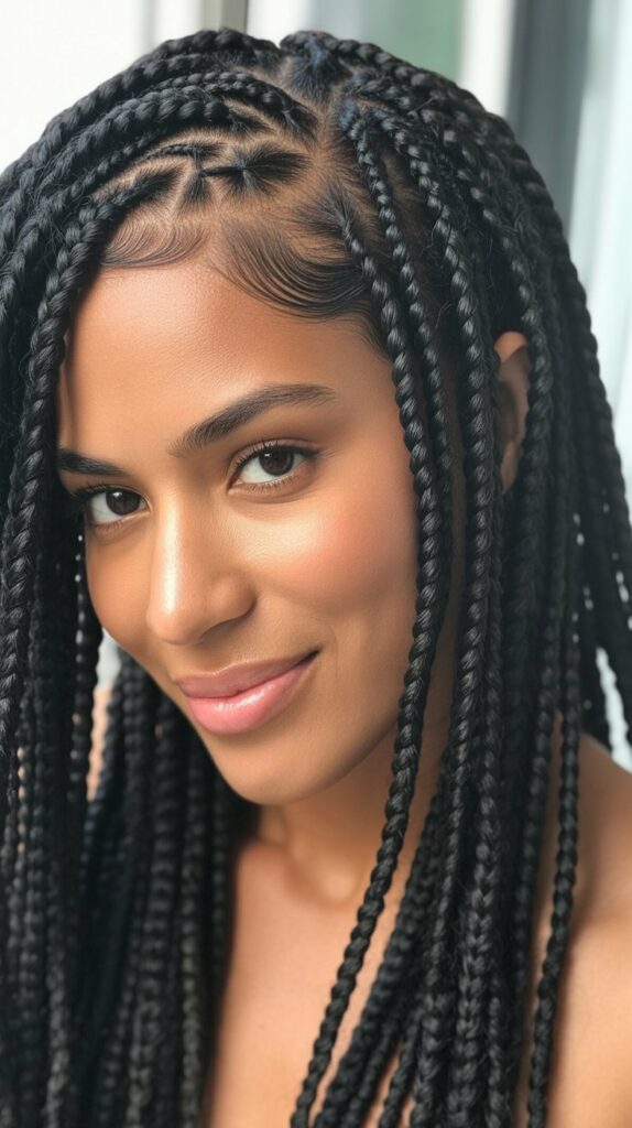 Top 27+ Stunning Side Part Knotless Braids to Try Right Now 20 20. Side Part Knotless Braids for Natural Hair