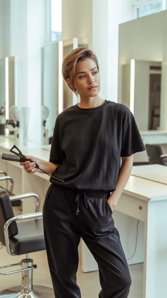  Classic Black Jogger and Breathable Tee Combo