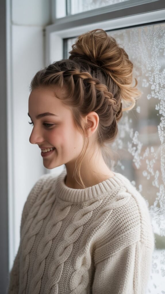 Braided Faux Hawk Updo