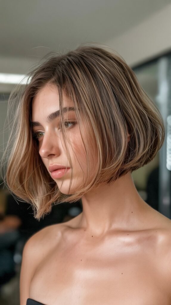 Angled Bob with Feathered Layers
