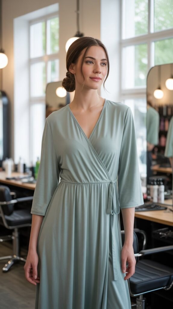 Wrap Dress in Lightweight Jersey