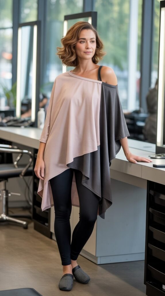  Asymmetrical Tunic with Leggings
